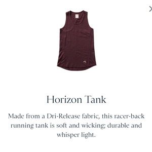 NWT tracksmith horizon tank